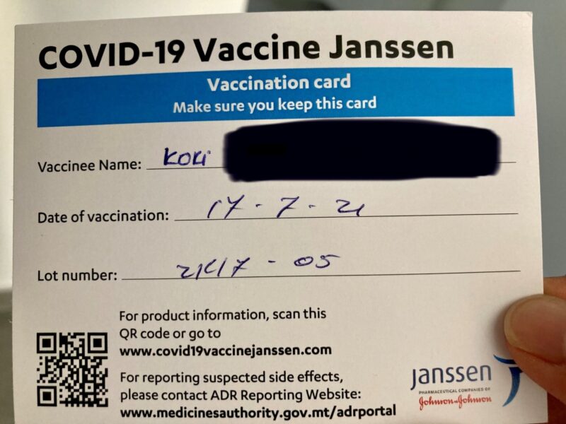 vaccination card